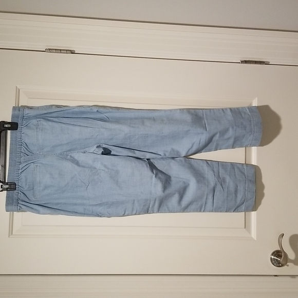 NWT JCrew womens medium tie-waist seaside pant in chambray - Picture 2 of 5